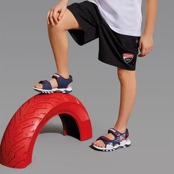 Pantaloncini sportivi neri da bambino Ducati Agar Shorts K, Abbigliamento Sport, SKU a763500012, Immagine 0